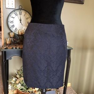 Banana Republic Navy Lace Brocade Short Skirt
